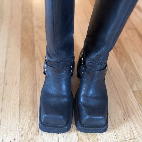 Corrupt Platform Moto Boot Square Toe - Picture 7 of 9